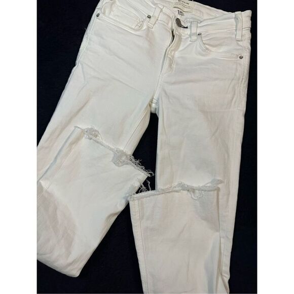 McGuire White Raw Hem Flared Jeans USA Made Sz Womens 26 BR - Picture 3 of 10